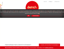 Tablet Screenshot of hannodietrich.de